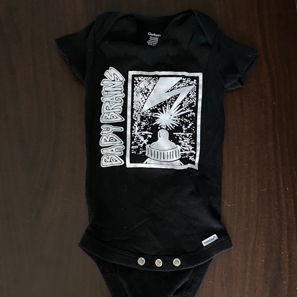 Gerber Black Bad Brains Parody Graphic Onesie